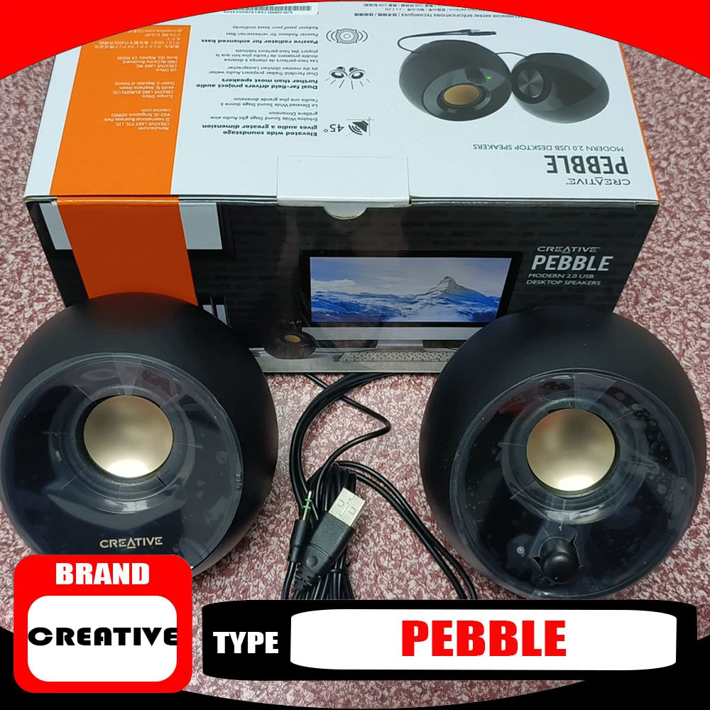 Gaming Speaker 2.1 - Speaker Pebble Kreatif Subwoofer 3D Surround