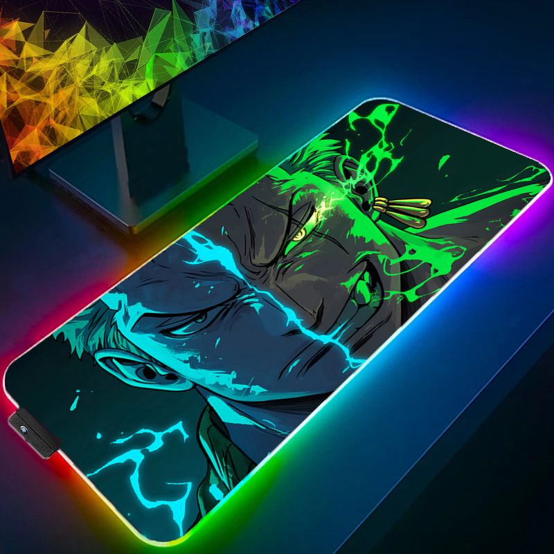 Esports Gaming Pad - ONE PIECE Zoro Mouse Pad RGB