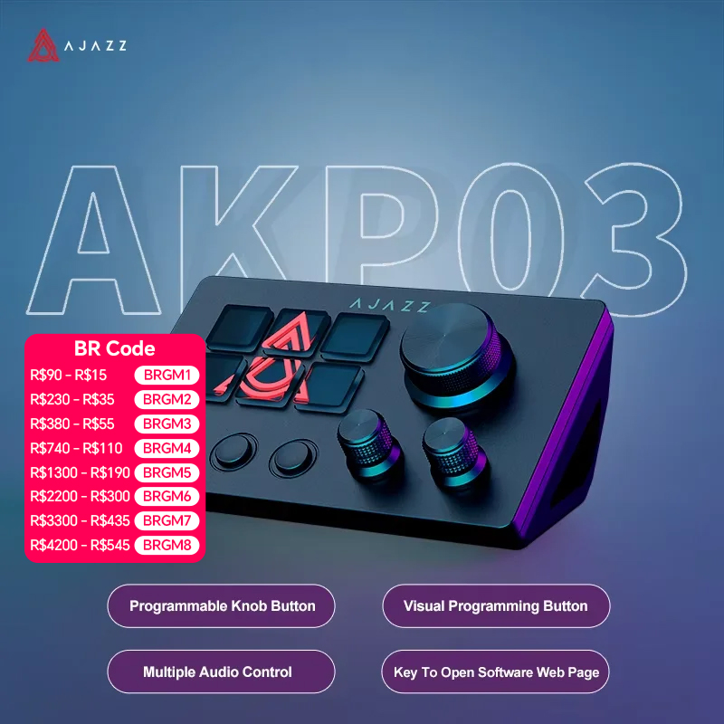 Elgato Stream Deck - Ajazz AKP03E/153E Desktop Helper Desk Console