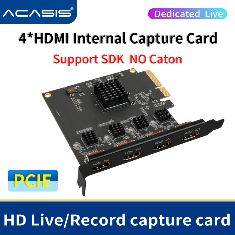 Elgato Stream Deck - Acasis 4 Saluran Hdmi-kompatibel/SDI PCI-E Kartu