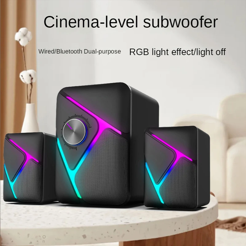 Gaming Speaker 2.1 - Audio Komputer 2.1 Subwoofer Esports Gaming