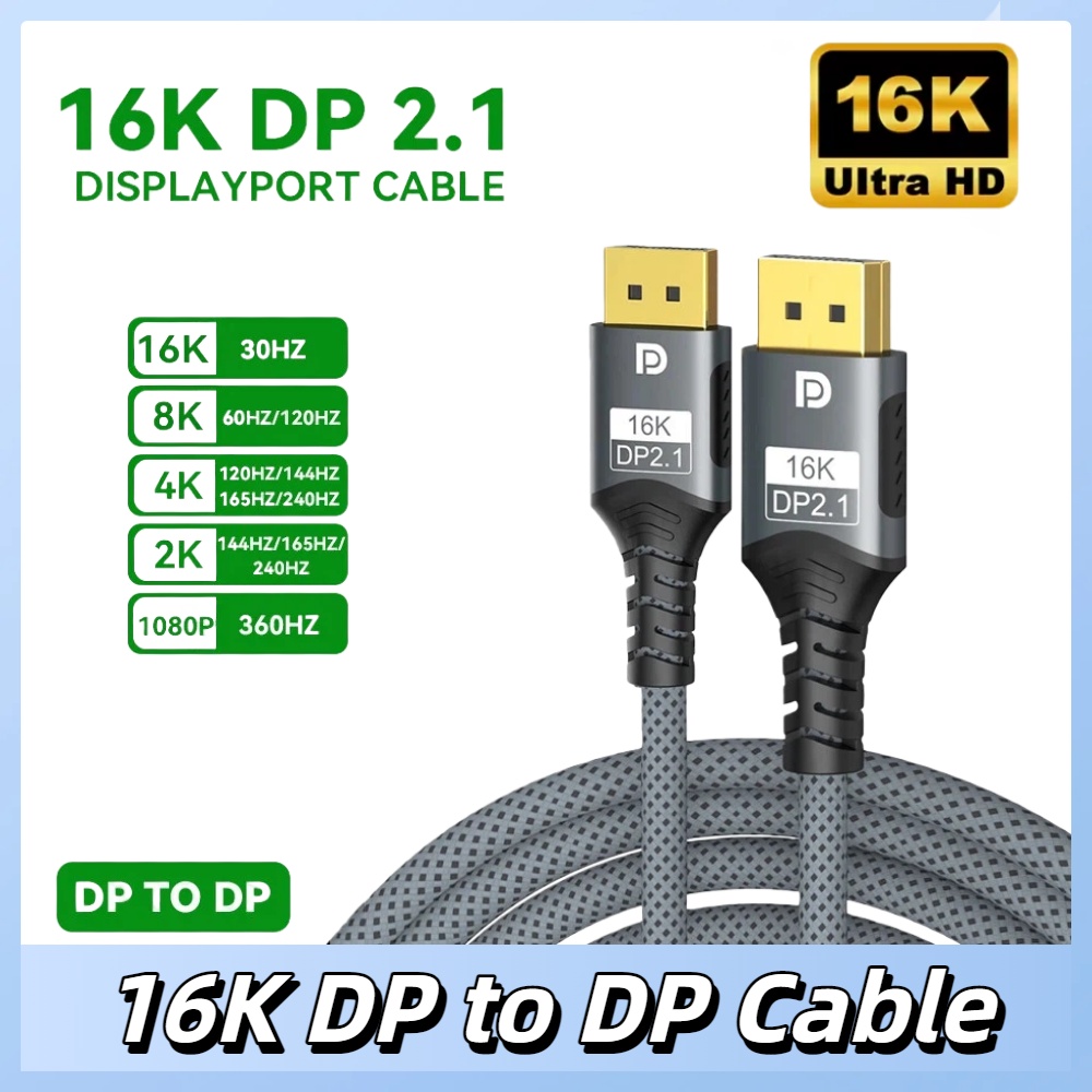Kabel Displayport 2.1 16K DP 8 - Gaming Speaker 2.1 ulasan dan harga