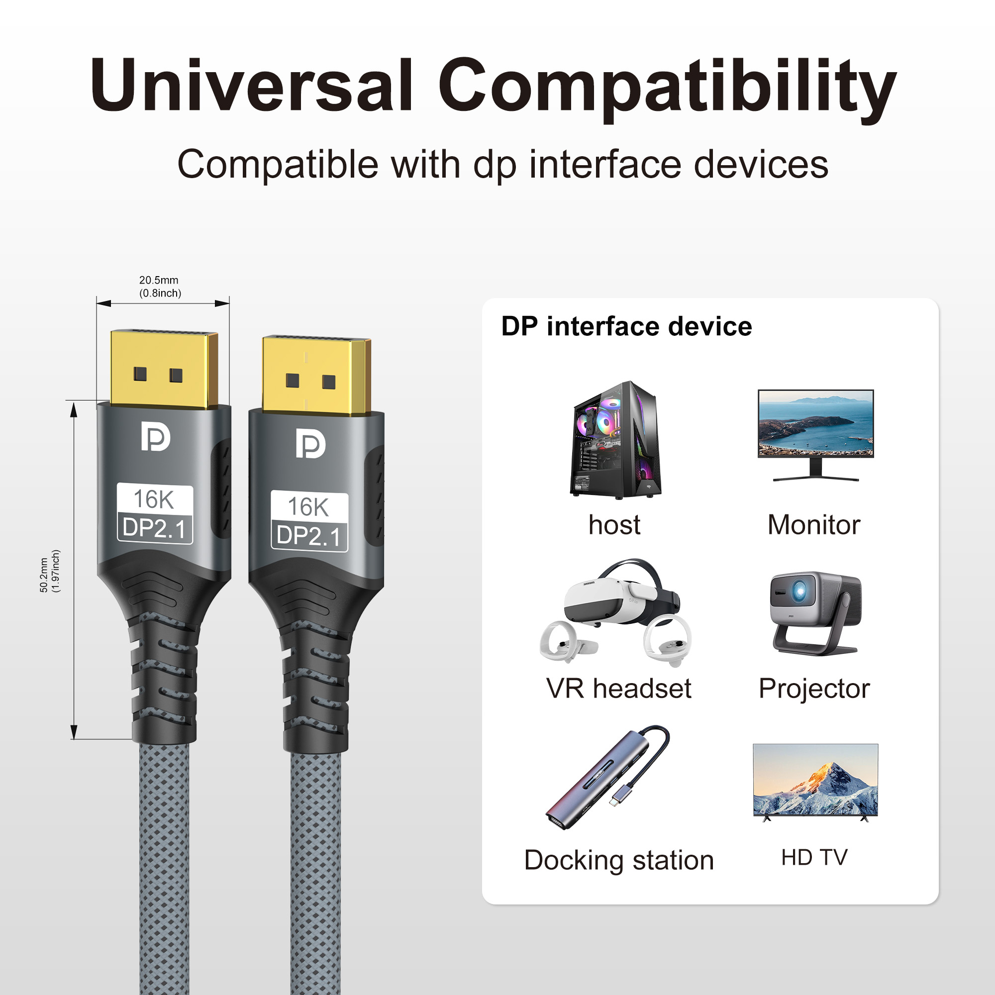 Kabel Displayport 2.1 16K DP 8 - Gaming Speaker 2.1 ulasan dan harga