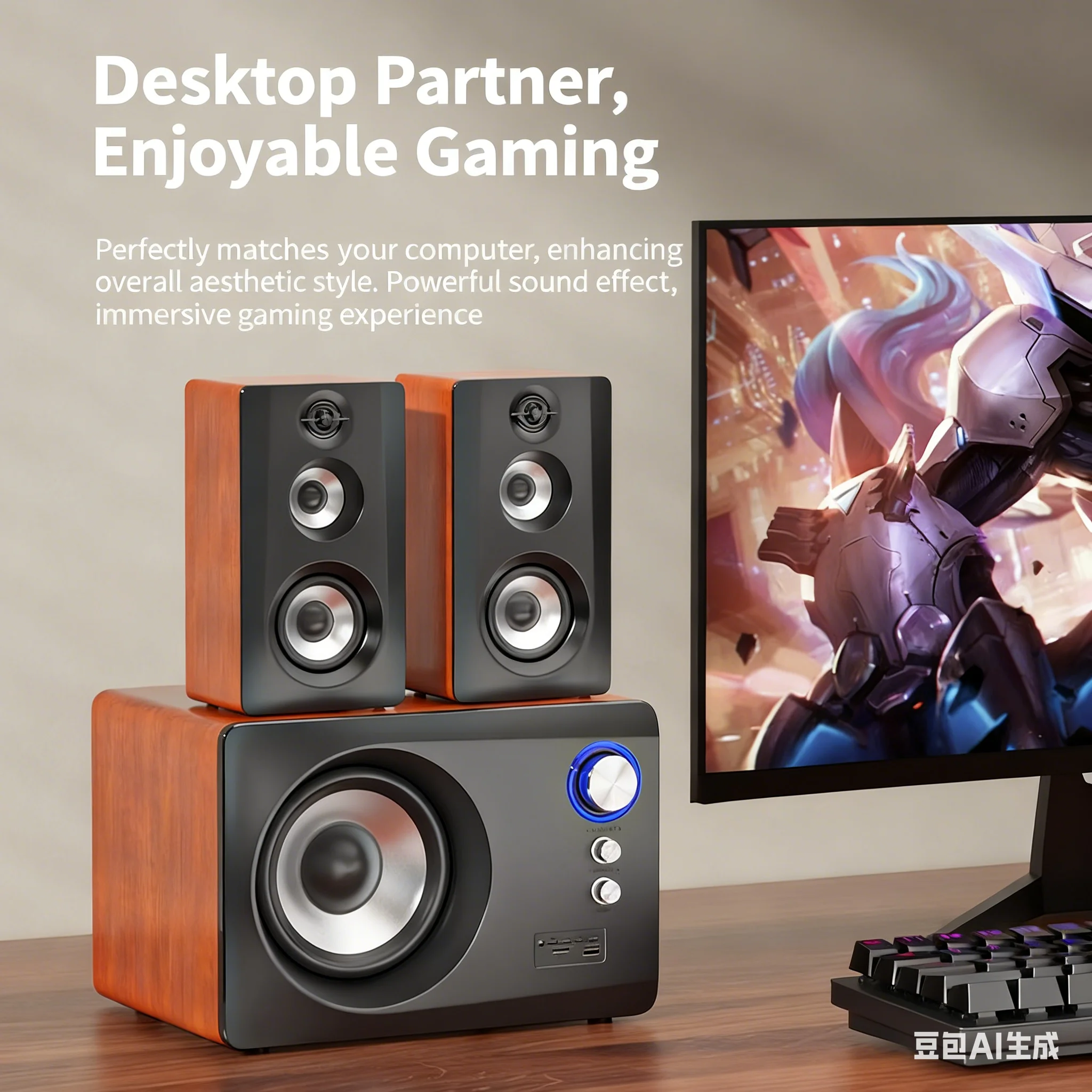 Speaker Bluetooth 2.1 Kayu A-7 - Gaming Speaker 2.1 ulasan dan harga