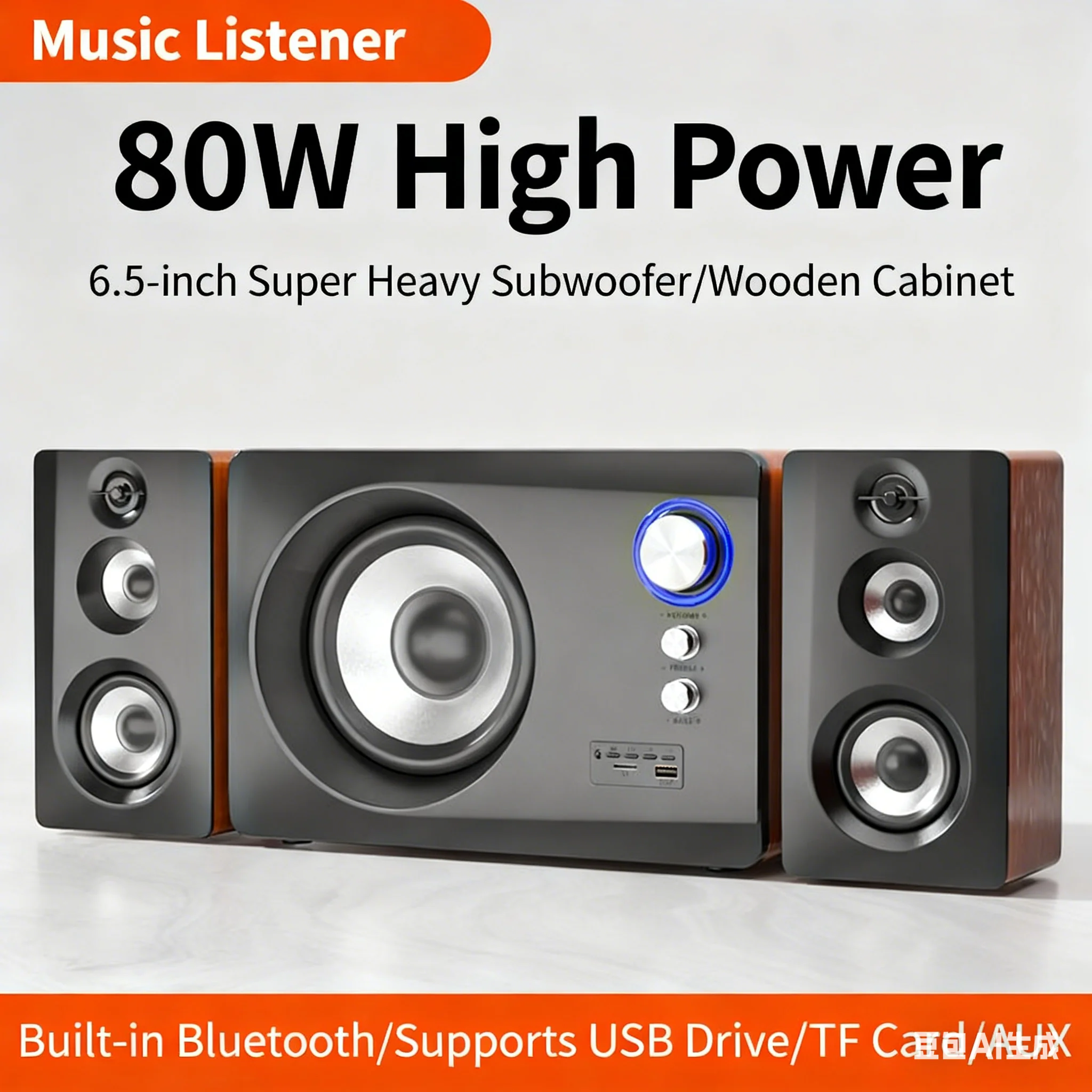 Speaker Bluetooth 2.1 Kayu A-7 - Gaming Speaker 2.1 ulasan dan harga