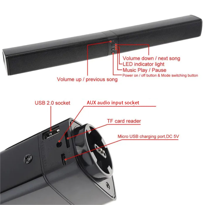 Soundbar bertenaga suara Radio - Gaming Speaker 2.1 ulasan dan harga