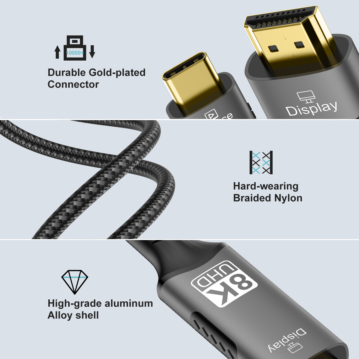 Kabel 8K Tipe C ke HDMI 2.1 32 - Gaming Speaker 2.1 ulasan dan harga