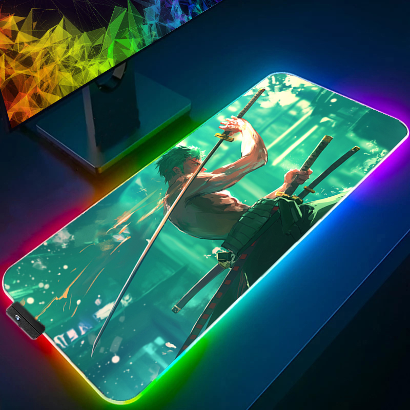 ONE PIECE Zoro Mouse Pad RGB A - Esports Gaming Pad ulasan dan harga