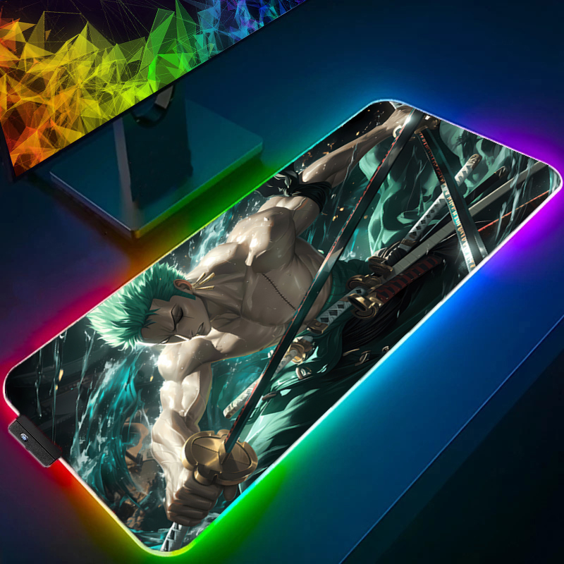 ONE PIECE Zoro Mouse Pad RGB A - Esports Gaming Pad ulasan dan harga