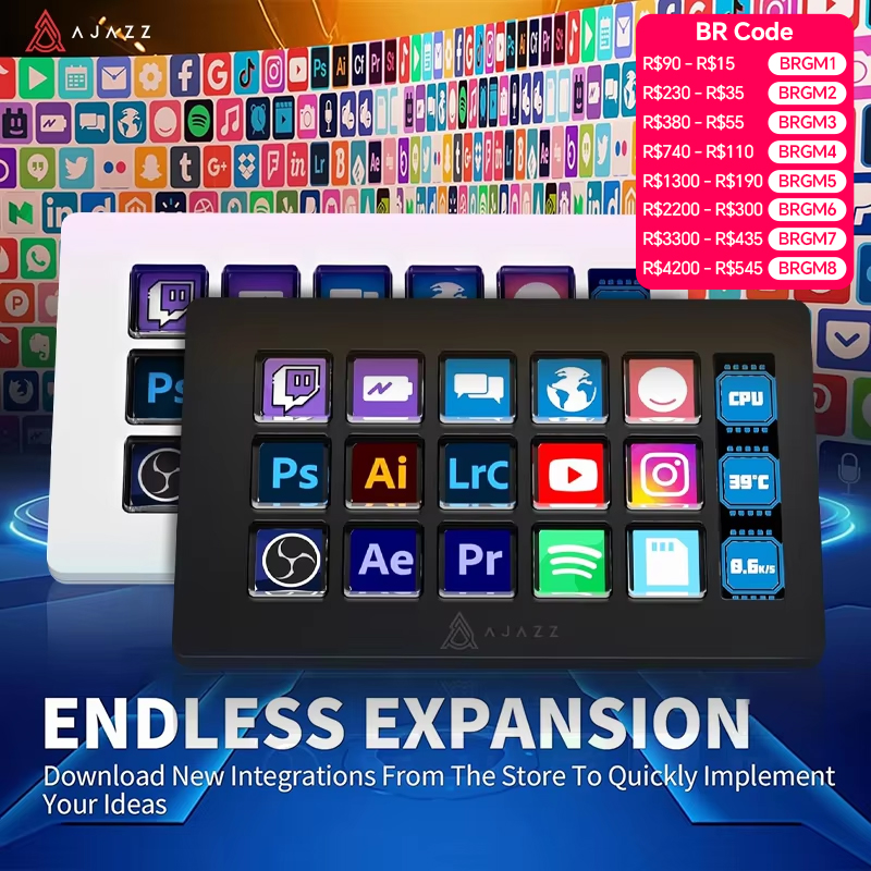 AJAZZ AKP153E/AKP03E Panel Kon - Elgato Stream Deck ulasan dan harga