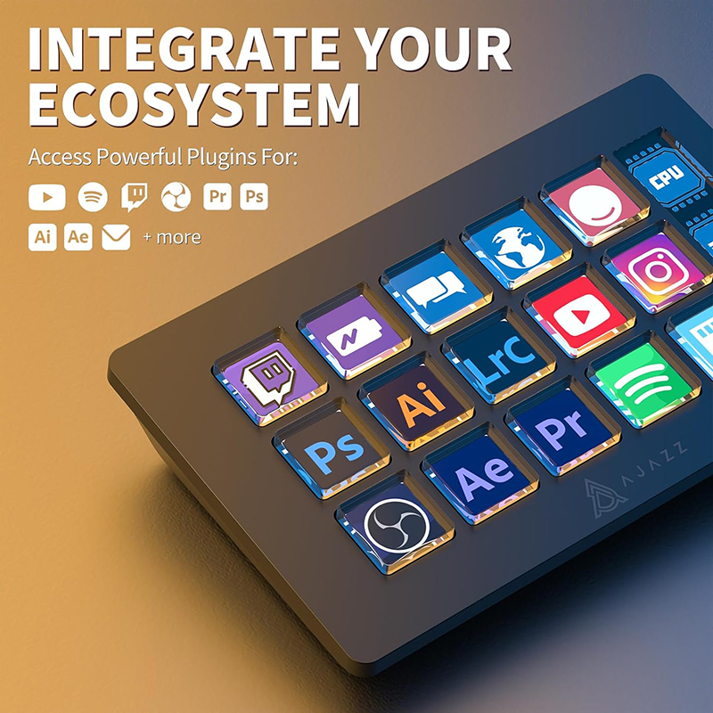 AJAZZ AKP153E/AKP03E Panel Kon - Elgato Stream Deck ulasan dan harga
