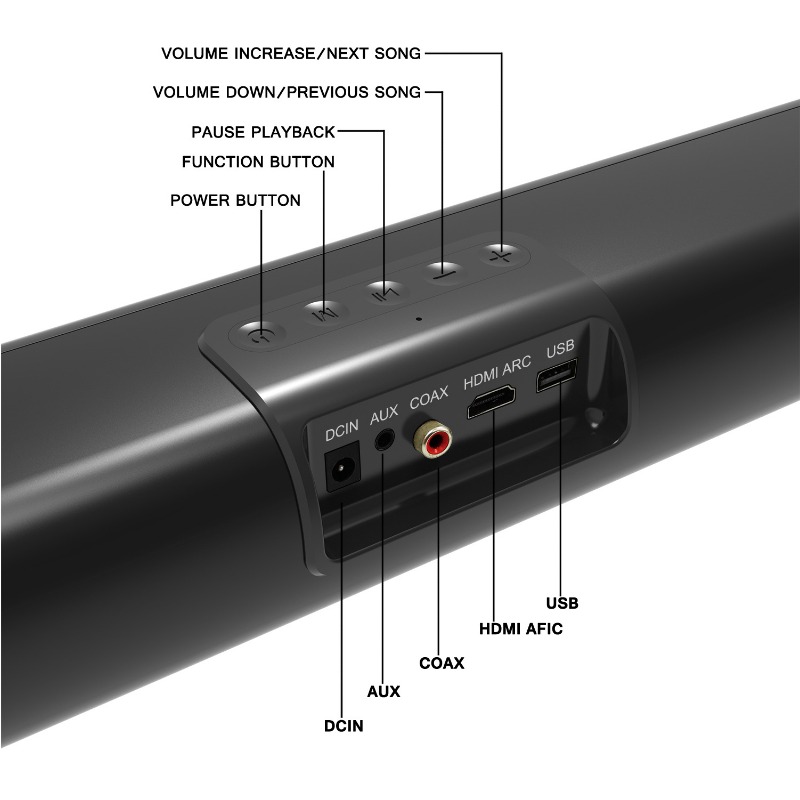 Speaker Soundbar TV 23.8 Inci  - Gaming Speaker 2.1 ulasan dan harga